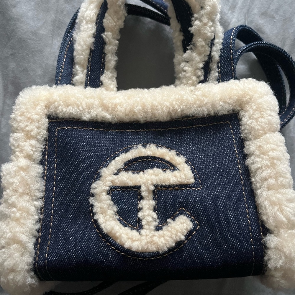 *Denim Telfar x UGG small shopper bag*